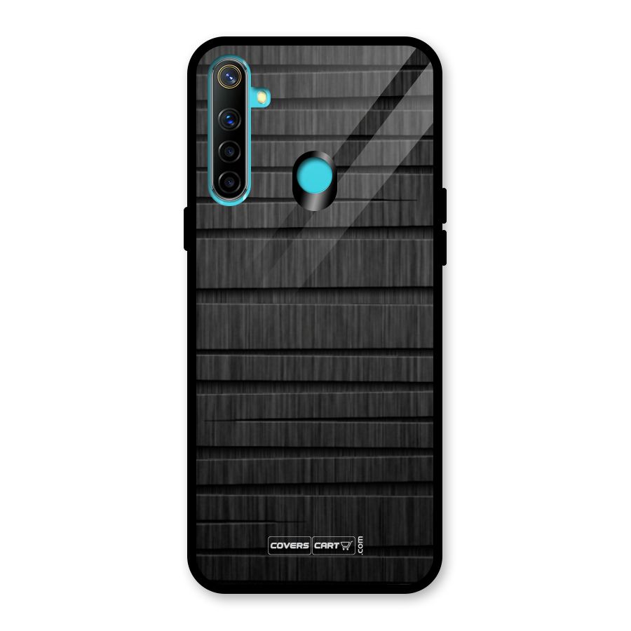 Black Abstract Glass Back Case for Realme Narzo 10