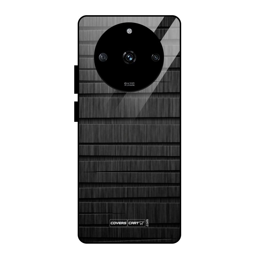 Black Abstract Glass Back Case for Realme Narzo 60 5G
