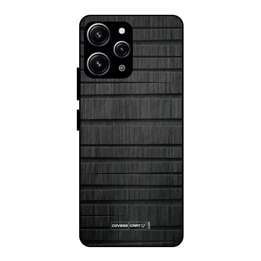 Black Abstract Glass Back Case for Redmi 12 4G
