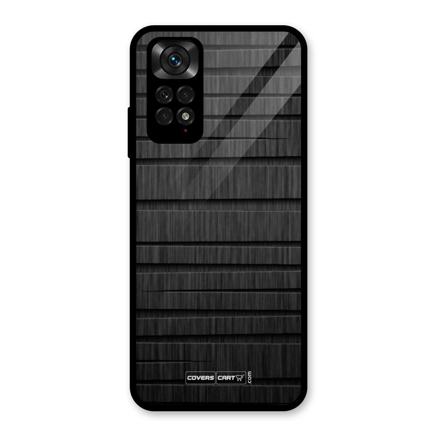 Black Abstract Glass Back Case for Redmi Note 11S