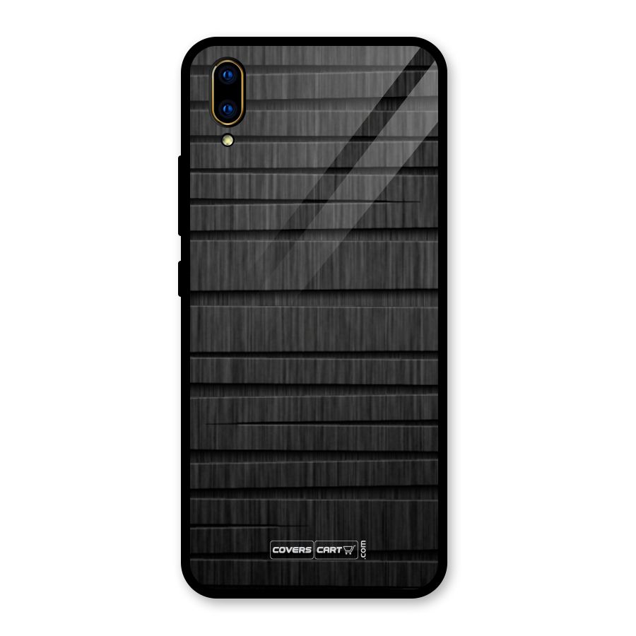 Black Abstract Glass Back Case for Vivo V11 Pro