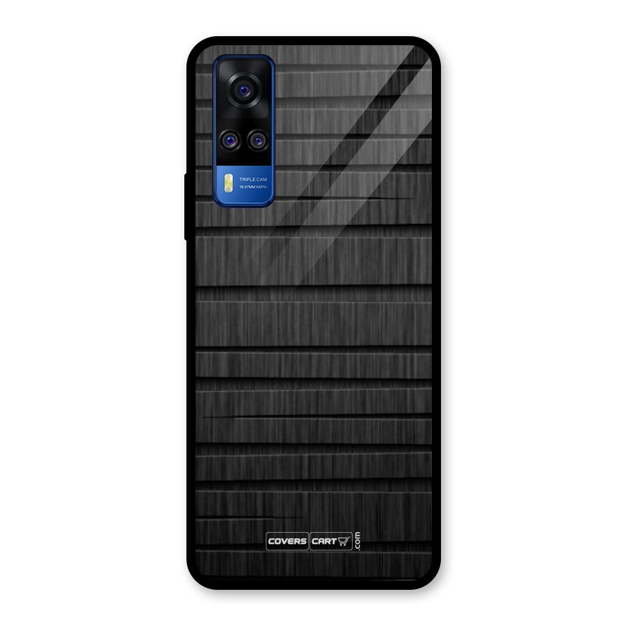 Black Abstract Glass Back Case for Vivo Y31