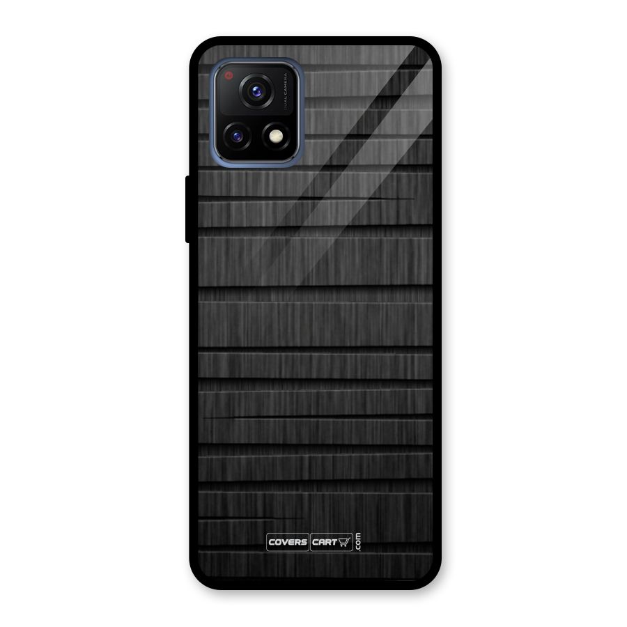 Black Abstract Glass Back Case for Vivo Y72 5G