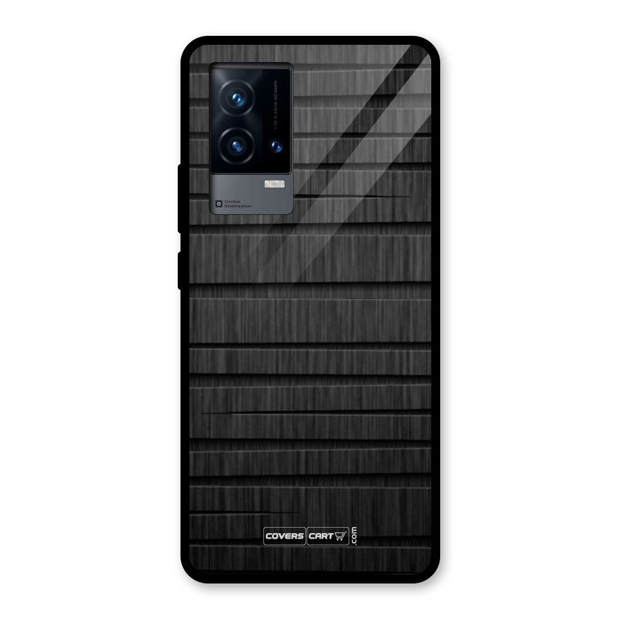 Black Abstract Glass Back Case for iQOO 9 5G