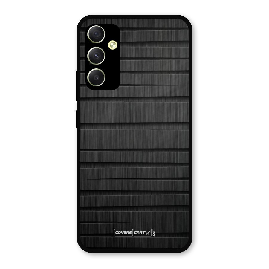 Black Abstract Metal Back Case for Galaxy A34