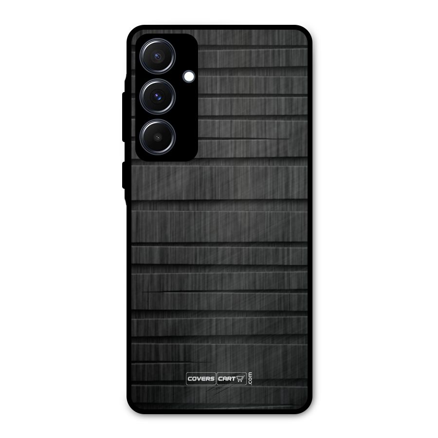 Black Abstract Metal Back Case for Galaxy A55