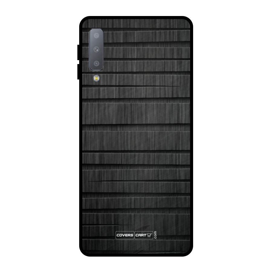 Black Abstract Metal Back Case for Galaxy A7 (2018)