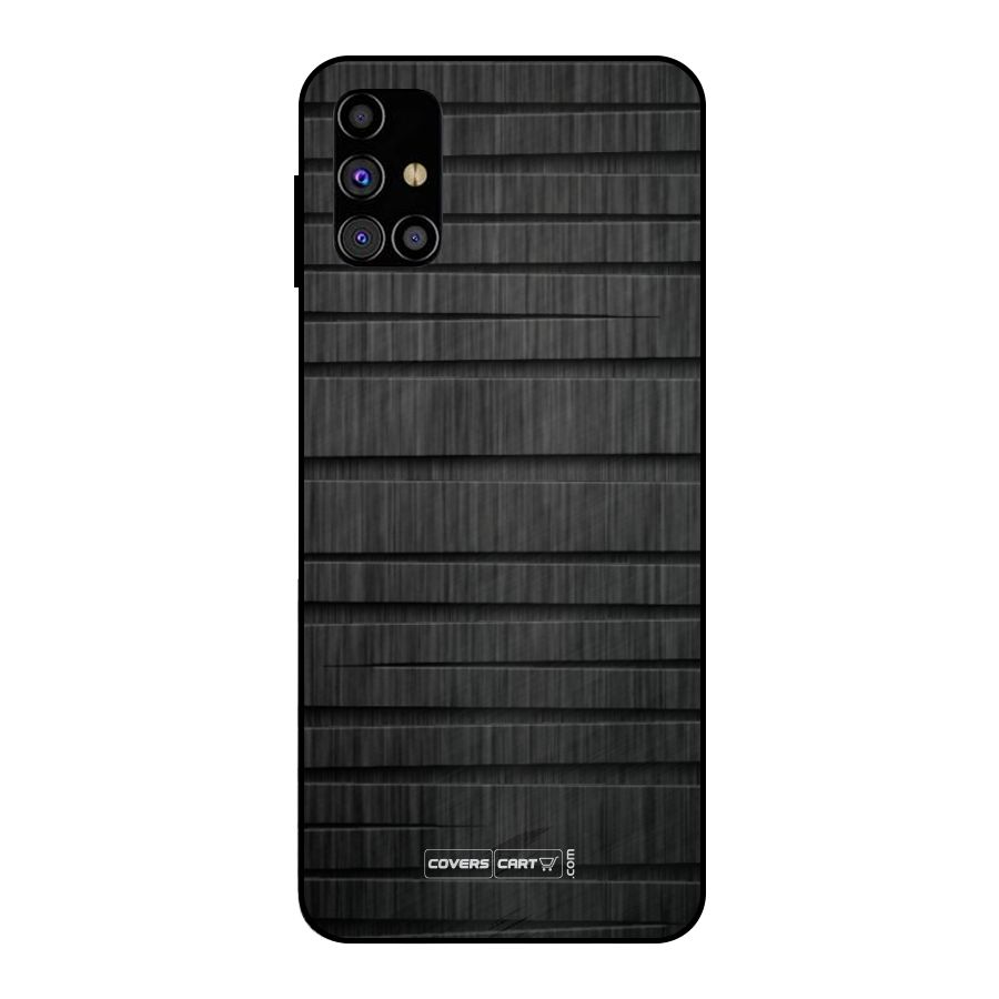 Black Abstract Metal Back Case for Galaxy M31s