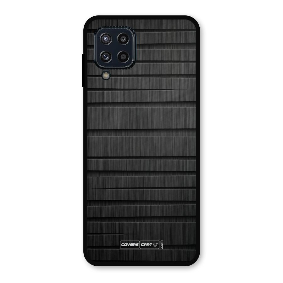 Black Abstract Metal Back Case for Galaxy M32