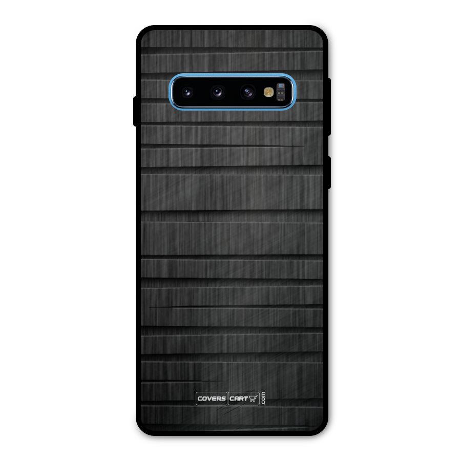 Black Abstract Metal Back Case for Galaxy S10