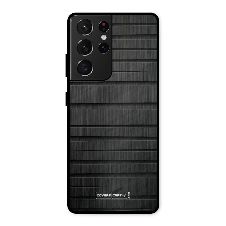 Black Abstract Metal Back Case for Galaxy S21 Ultra 5G