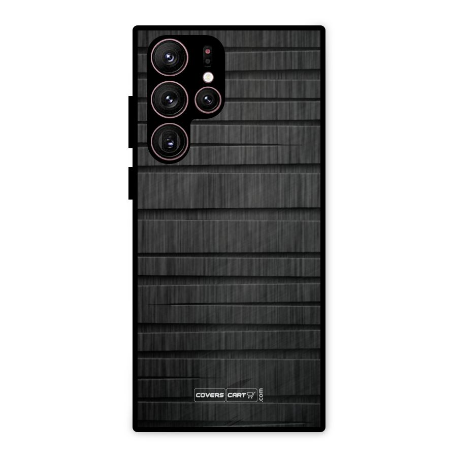Black Abstract Metal Back Case for Galaxy S22 Ultra 5G