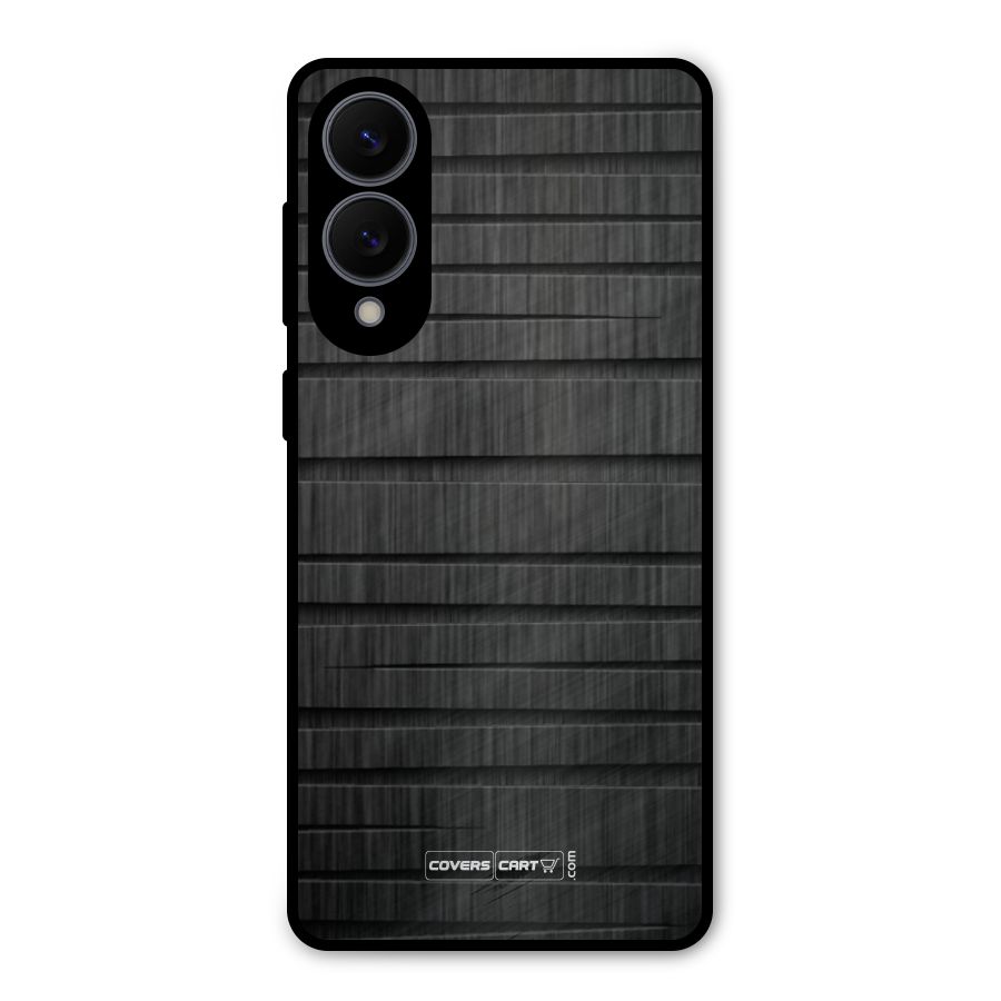 Black Abstract Metal Back Case for Galaxy S25 Edge