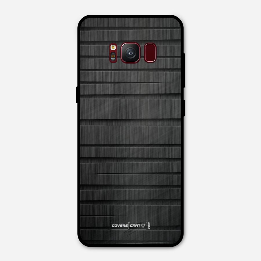 Black Abstract Metal Back Case for Galaxy S8