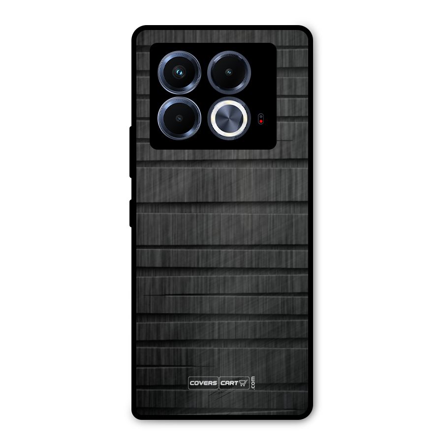 Black Abstract Metal Back Case for Infinix Note 40 5G