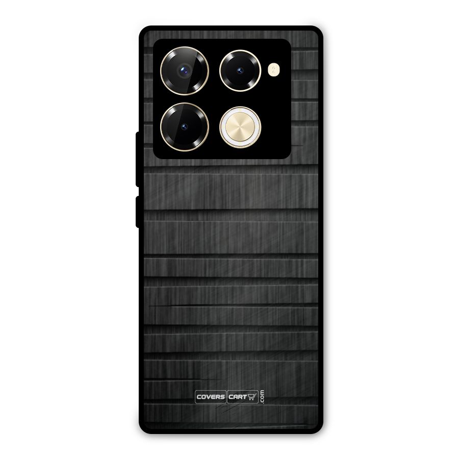 Black Abstract Metal Back Case for Infinix Note 40 Pro
