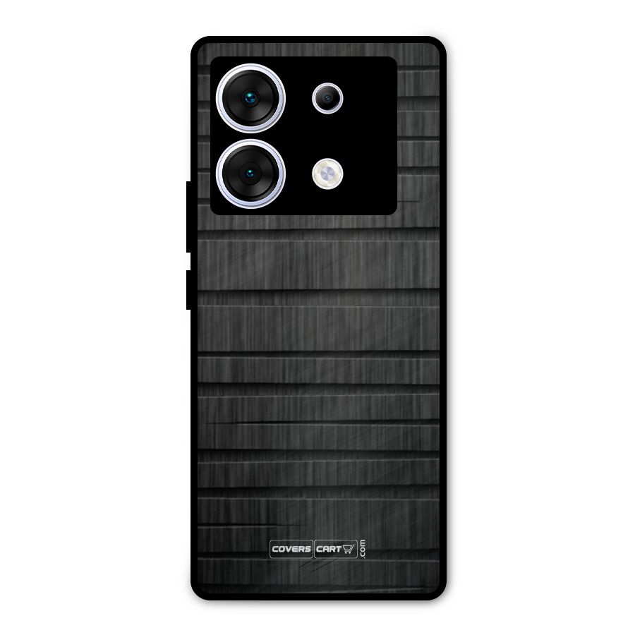 Black Abstract Metal Back Case for Infinix Zero 30 5G