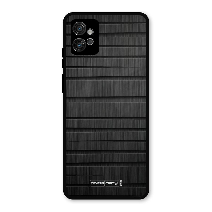 Black Abstract Metal Back Case for Moto G32