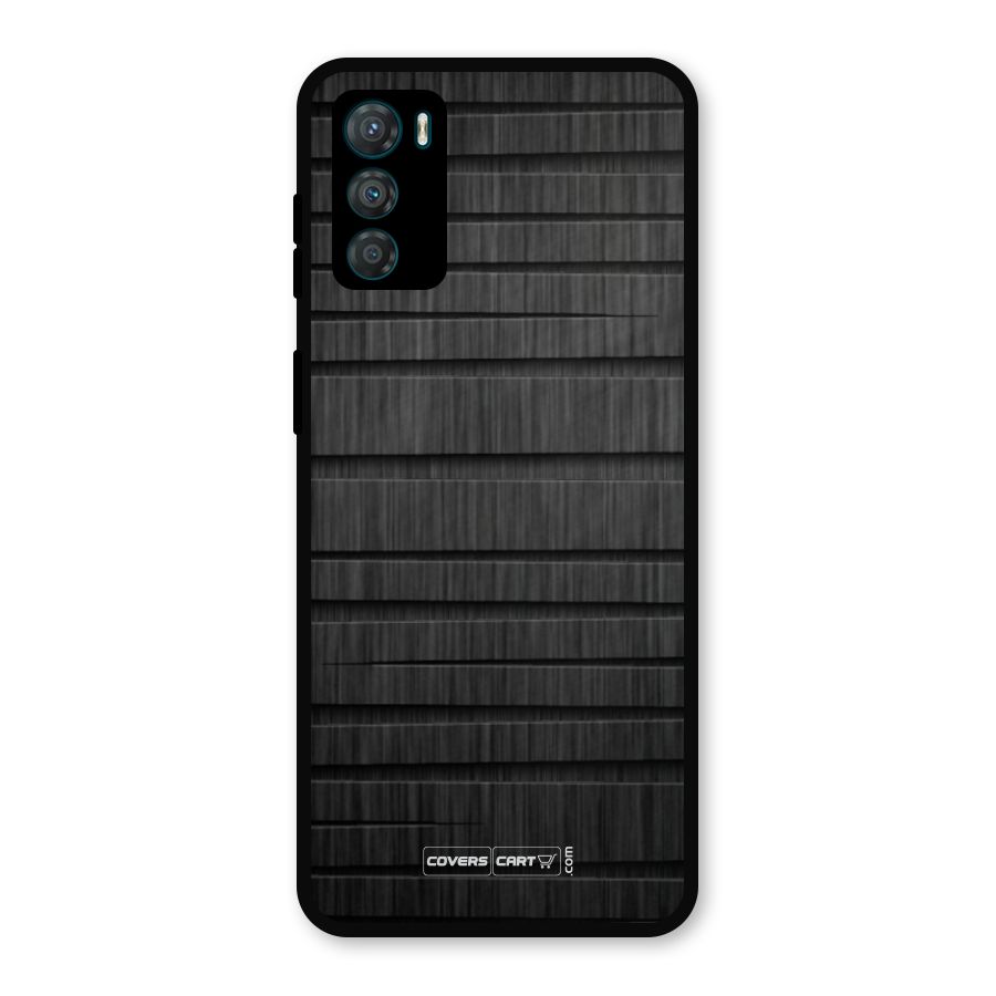 Black Abstract Metal Back Case for Moto G42