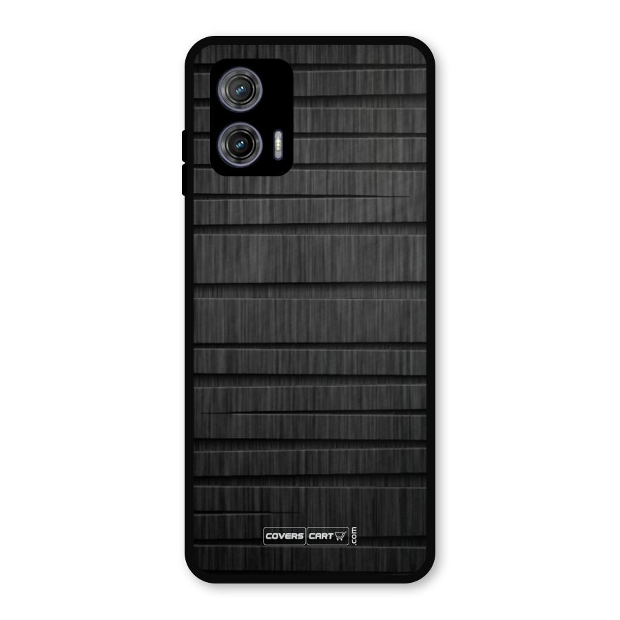 Black Abstract Metal Back Case for Moto G73
