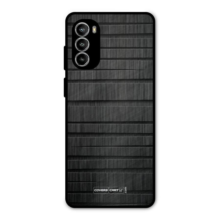 Black Abstract Metal Back Case for Moto G82