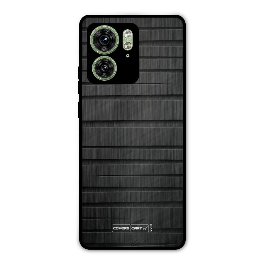 Black Abstract Metal Back Case for Motorola Edge 40 5G