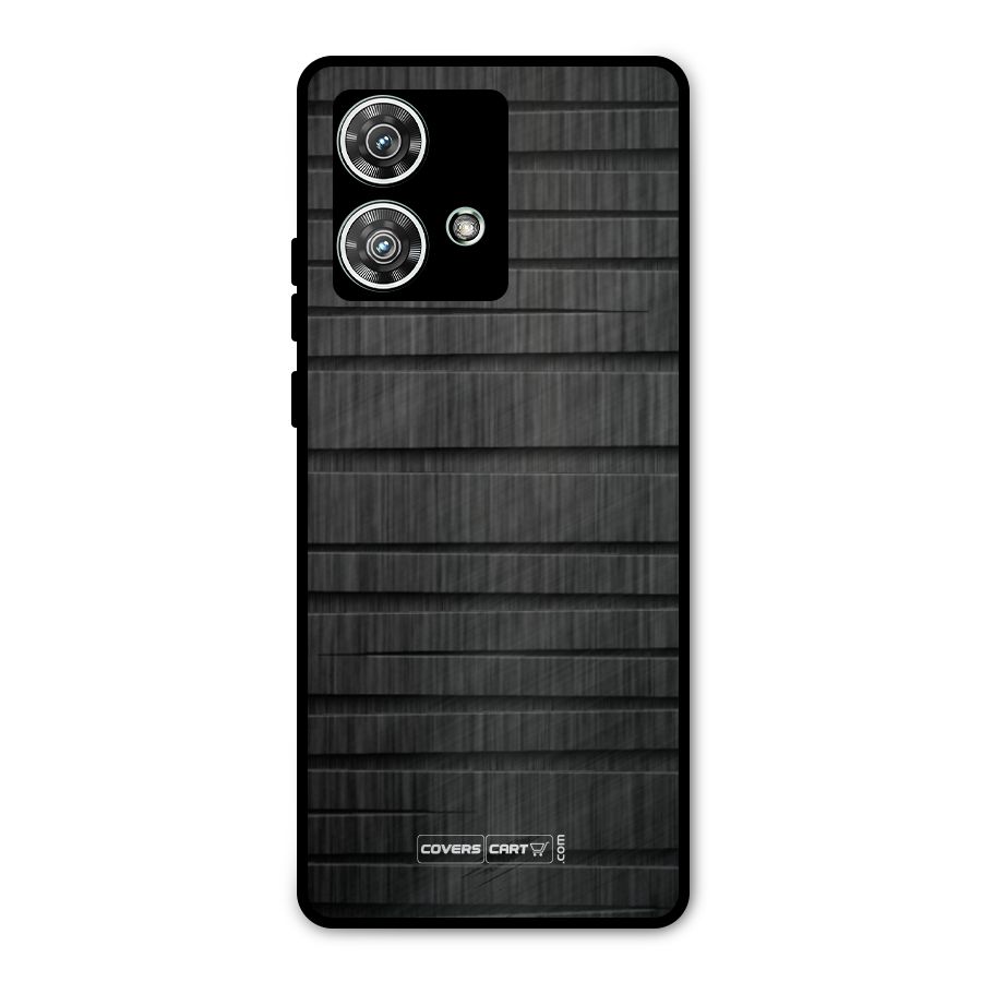 Black Abstract Metal Back Case for Motorola Edge 40 Neo