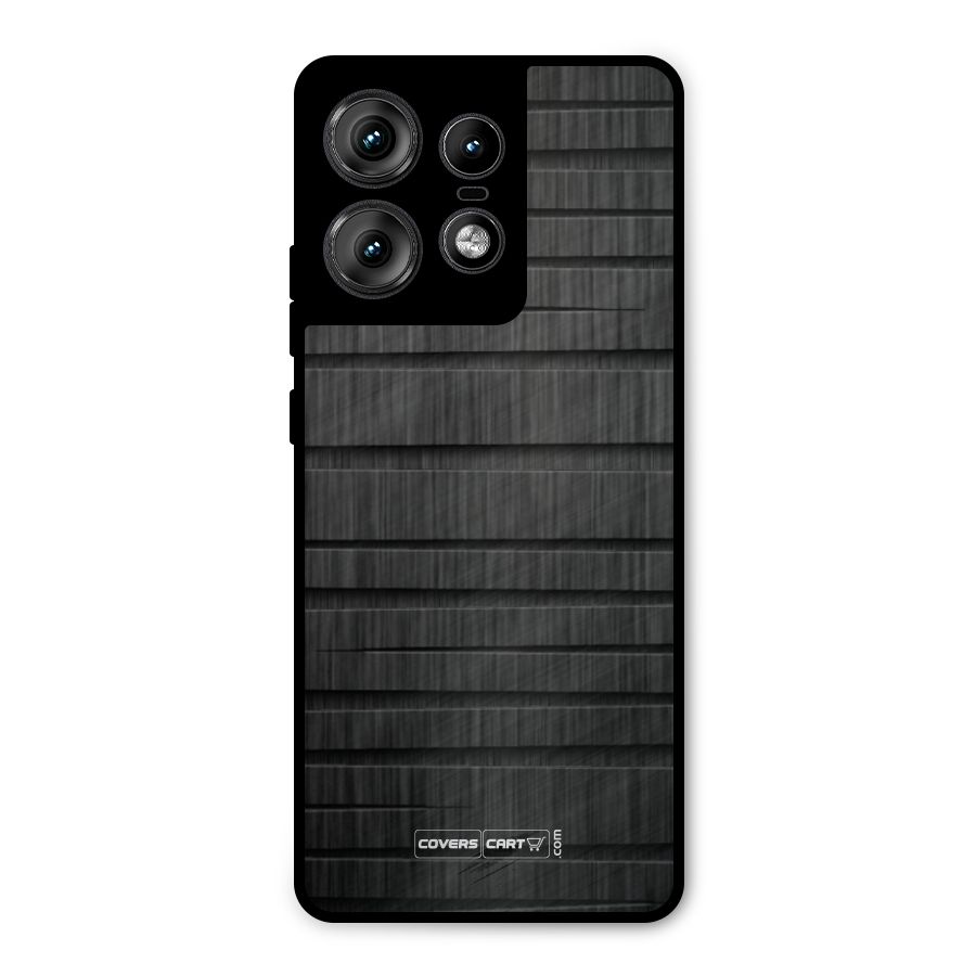 Black Abstract Metal Back Case for Motorola Edge 50 Pro