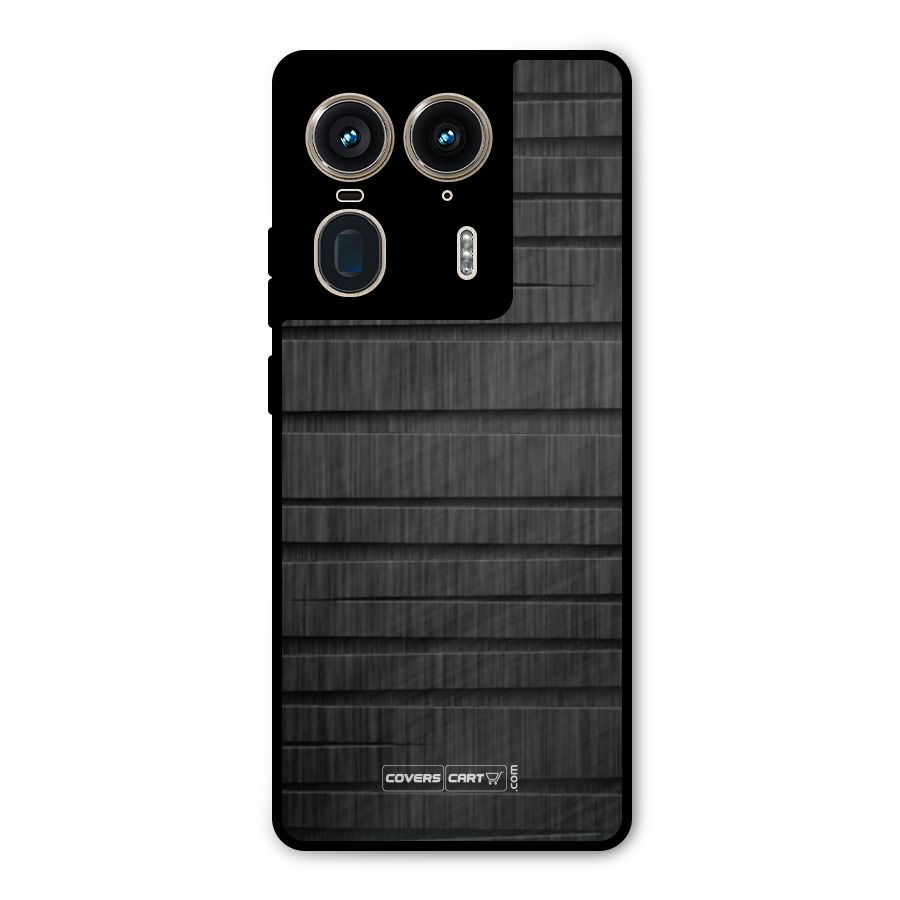 Black Abstract Metal Back Case for Motorola Edge 50 Ultra