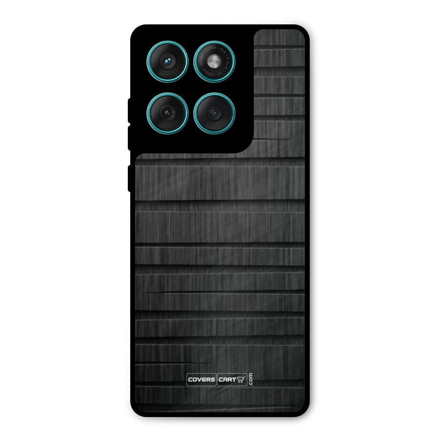 Black Abstract Metal Back Case for Motorola Edge 60 Fusion
