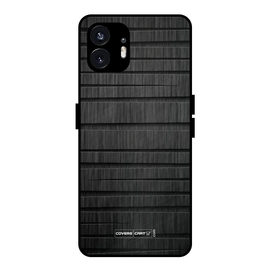 Black Abstract Metal Back Case for Nothing Phone 2