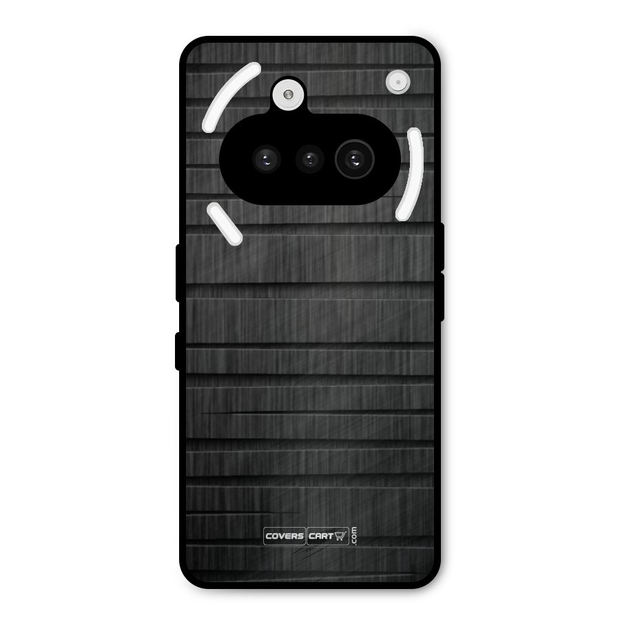 Black Abstract Metal Back Case for Nothing Phone 3a