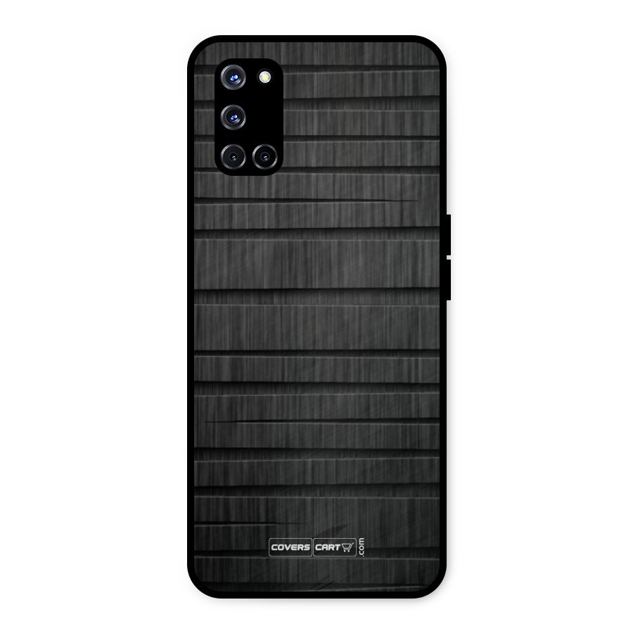 Black Abstract Metal Back Case for Oppo A52