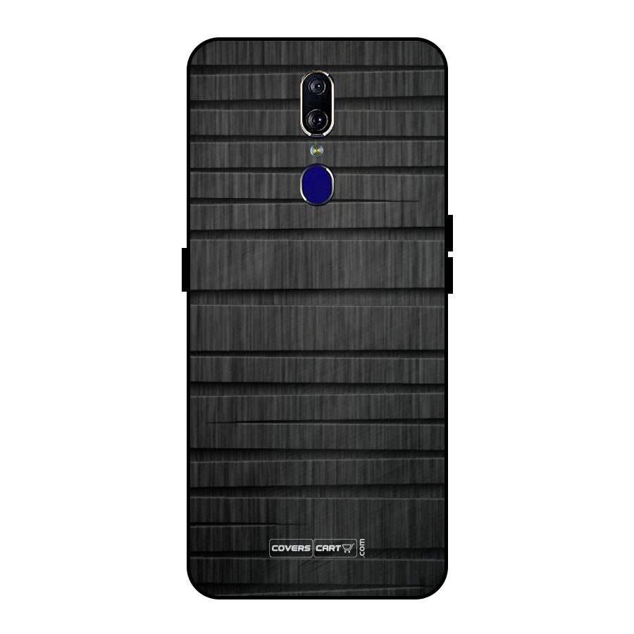 Black Abstract Metal Back Case for Oppo F11