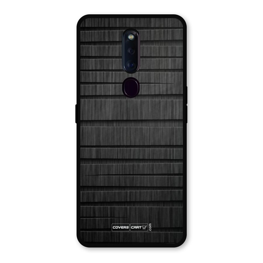 Black Abstract Metal Back Case for Oppo F11 Pro