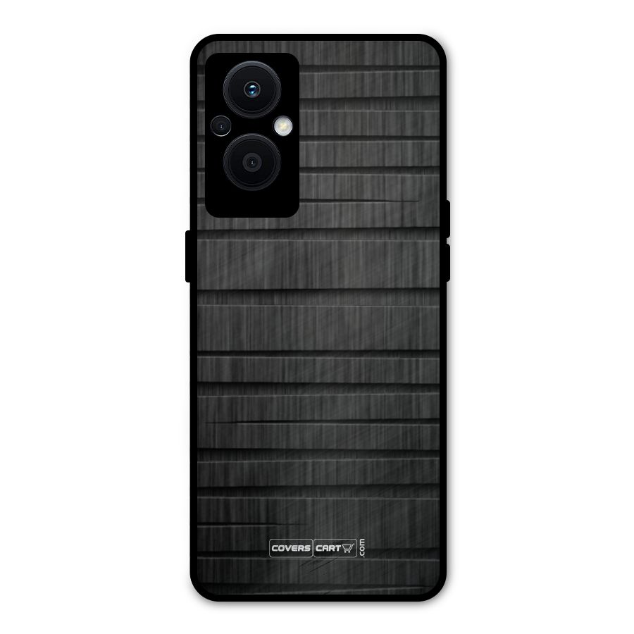 Black Abstract Metal Back Case for Oppo F21s Pro 5G