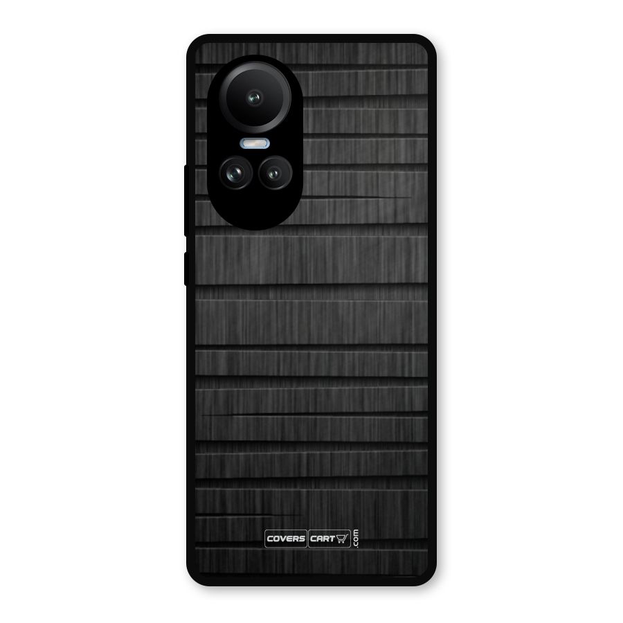 Black Abstract Metal Back Case for Oppo Reno10 Pro