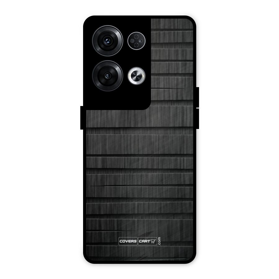 Black Abstract Metal Back Case for Oppo Reno8 Pro 5G