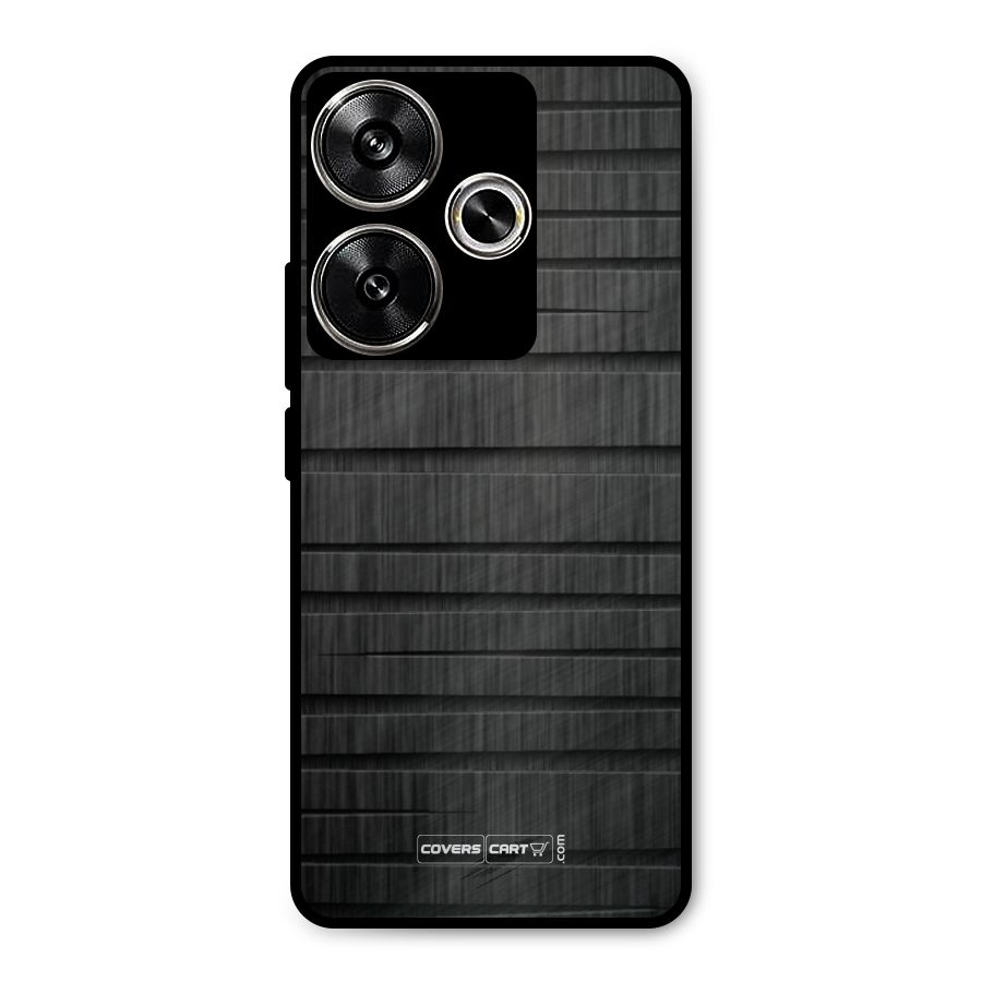 Black Abstract Metal Back Case for Poco F6