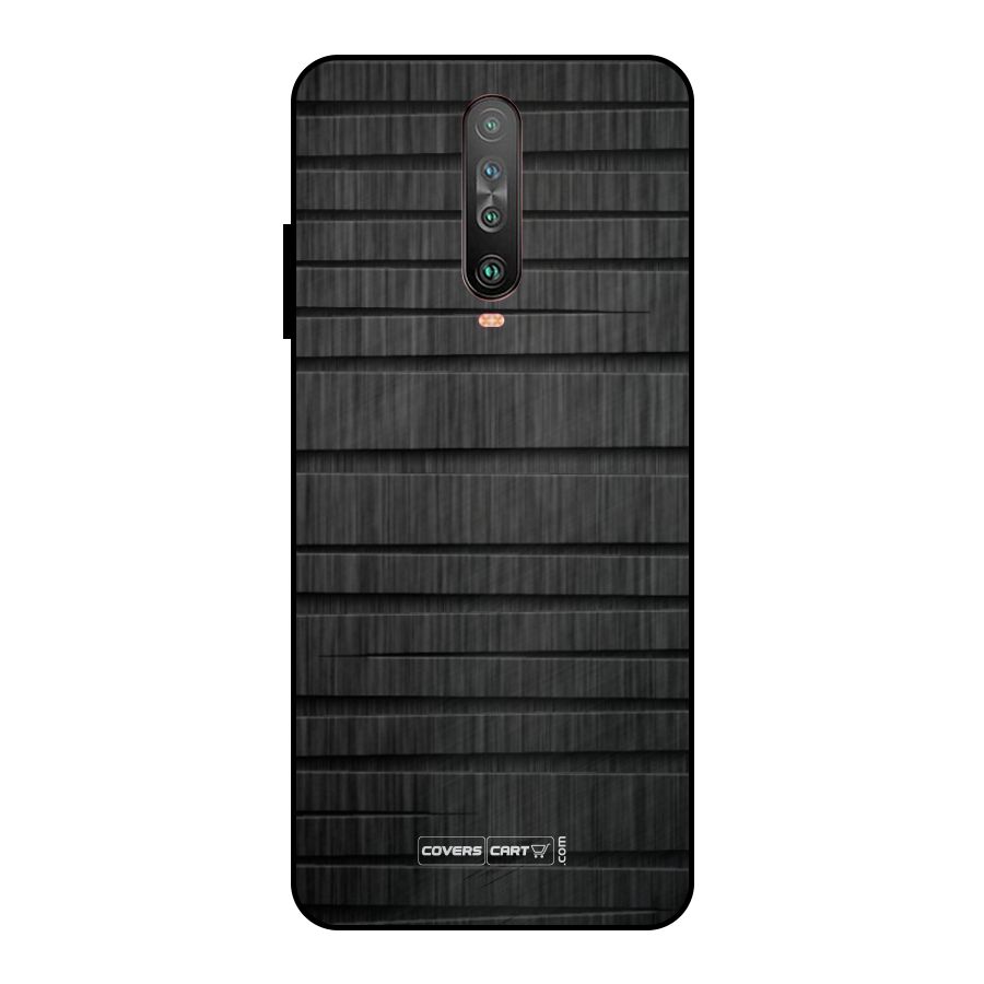 Black Abstract Metal Back Case for Poco X2