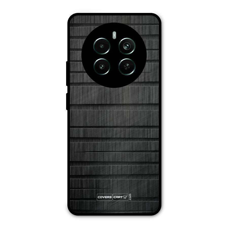 Black Abstract Metal Back Case for Realme 12 Pro Plus