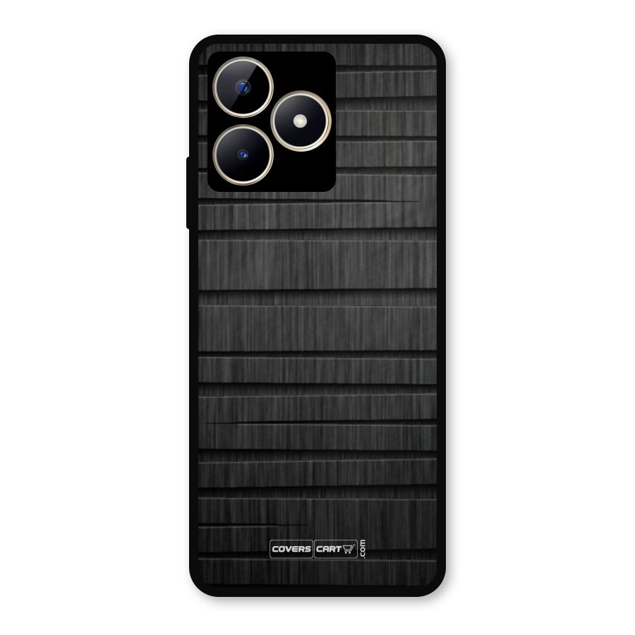 Black Abstract Metal Back Case for Realme C53