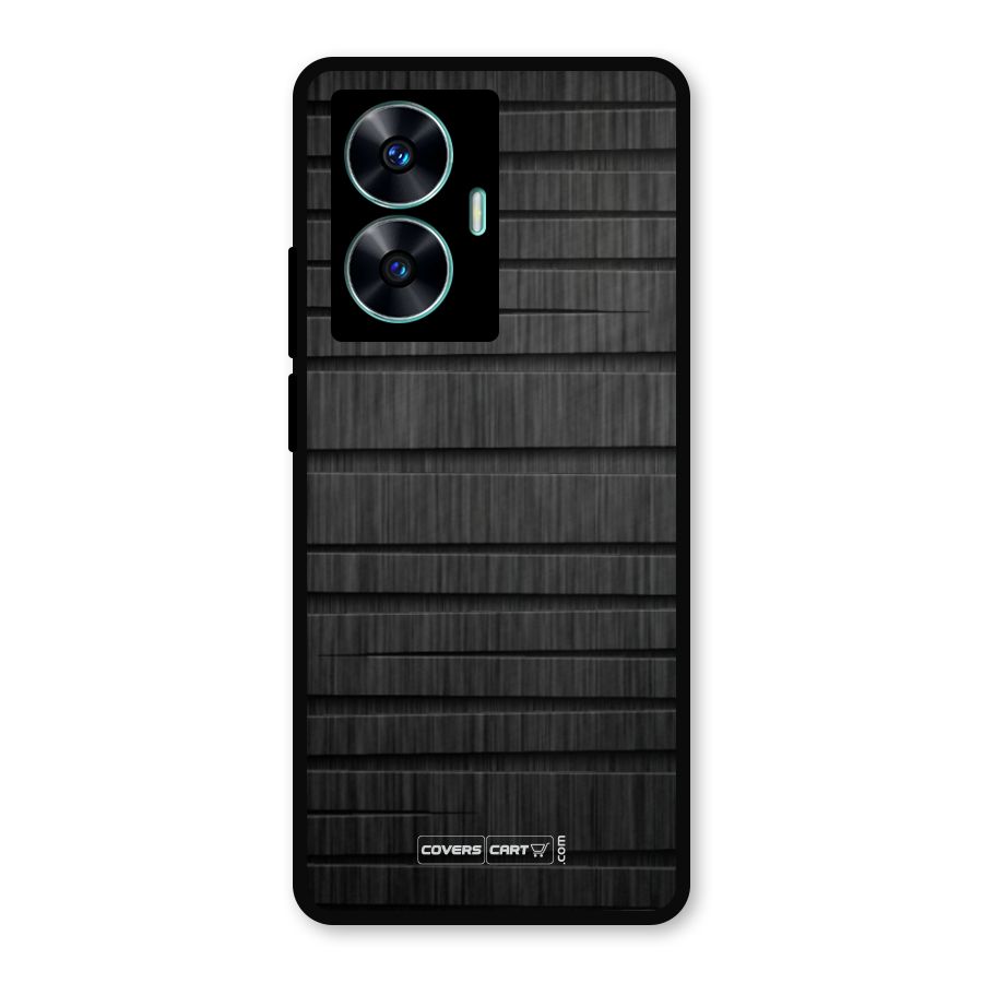 Black Abstract Metal Back Case for Realme C55