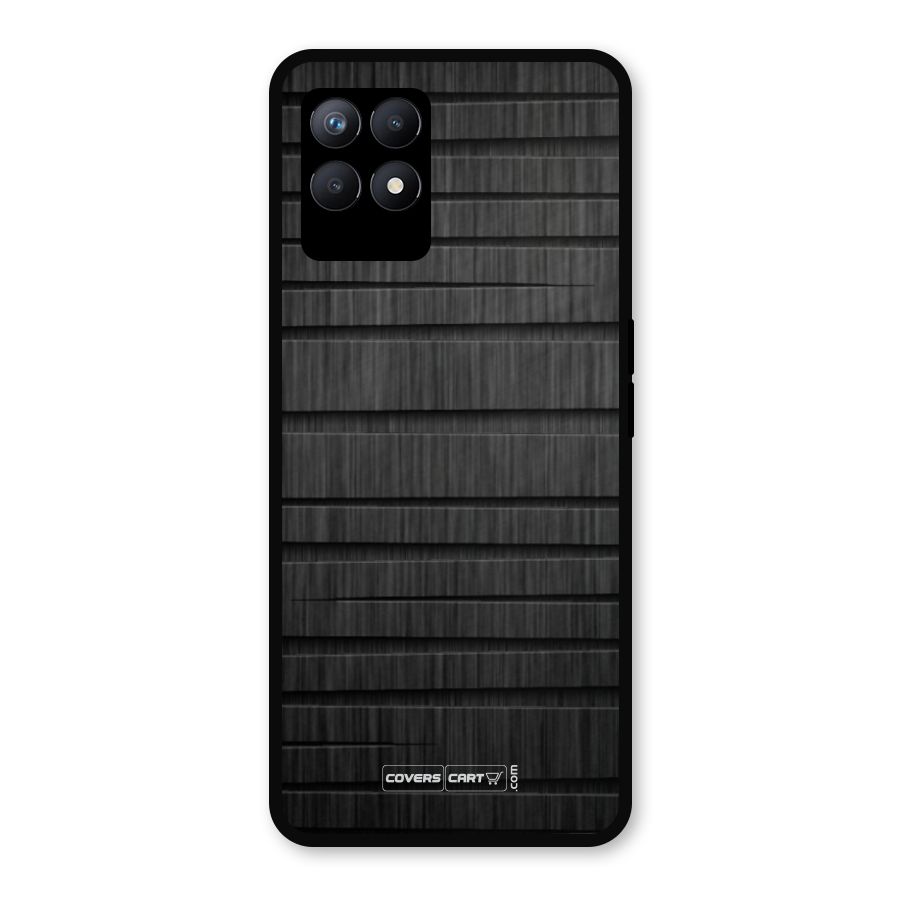 Black Abstract Metal Back Case for Realme Narzo 50
