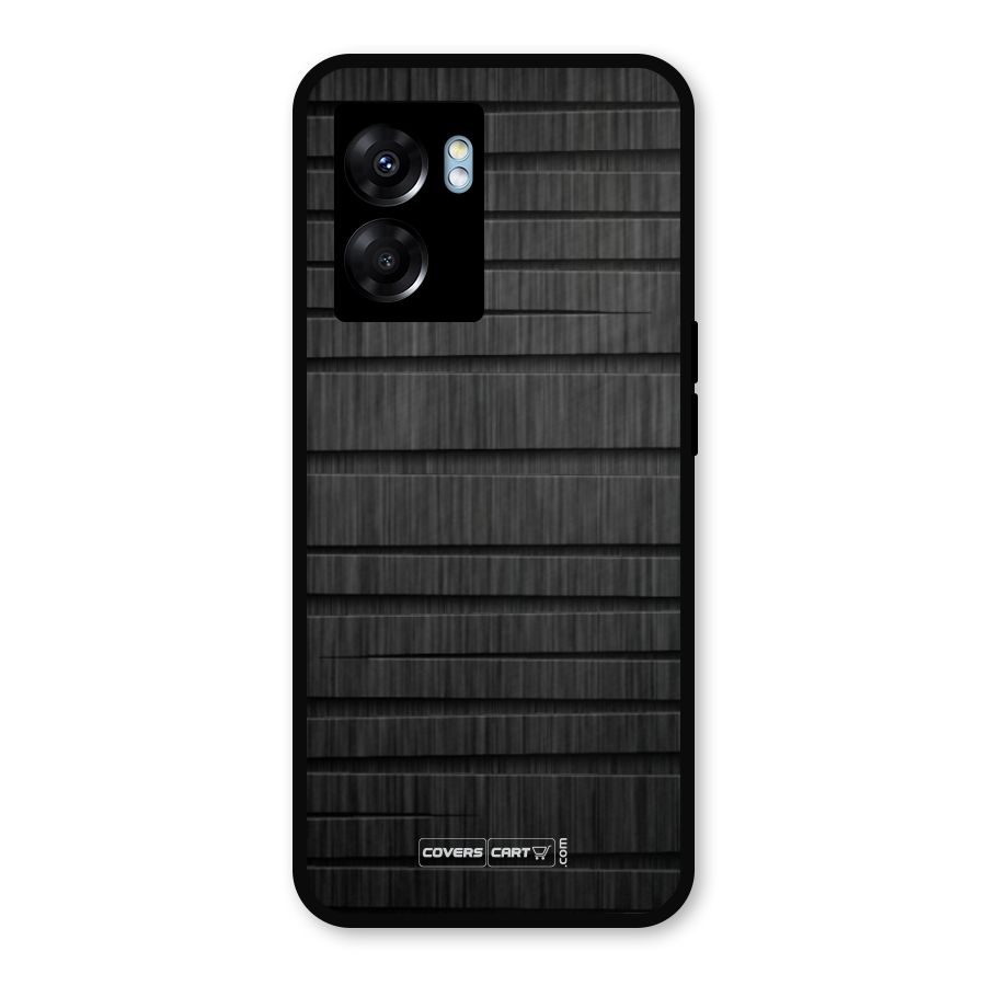 Black Abstract Metal Back Case for Realme Narzo 50 5G