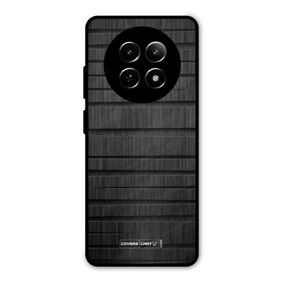Black Abstract Metal Back Case for Realme Narzo 70x 5G