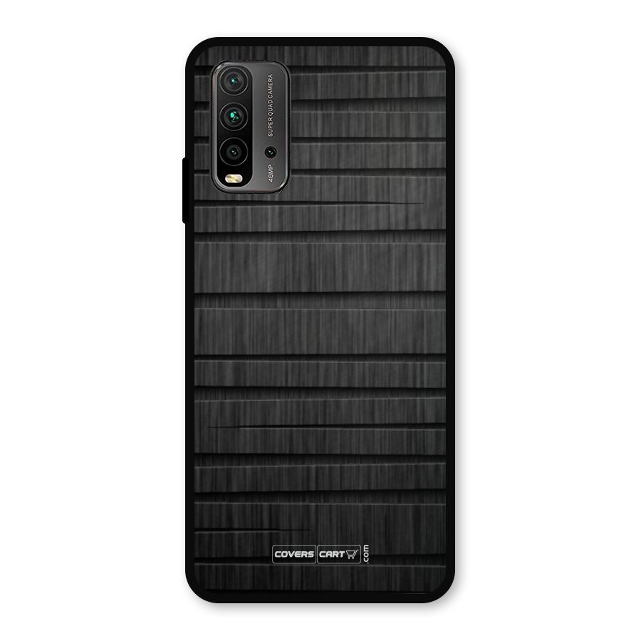 Black Abstract Metal Back Case for Redmi 9 Power