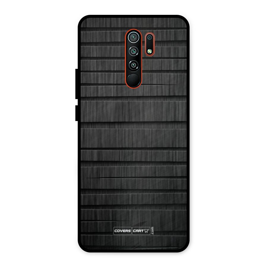 Black Abstract Metal Back Case for Redmi 9 Prime