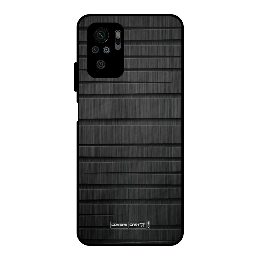 Black Abstract Metal Back Case for Redmi Note 10S