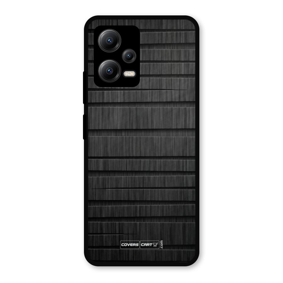 Black Abstract Metal Back Case for Redmi Note 12 5G